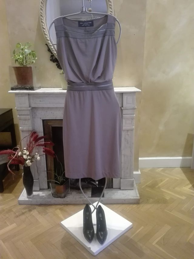 REBAJAS: Vestido coctel gris perla 