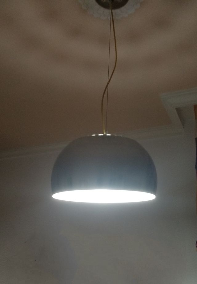 Lote de 4 lámparas de acero inox.