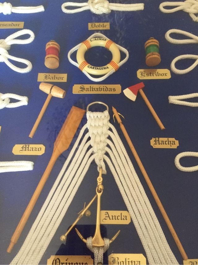 Cuadro Marinero De Nudos Realizados A Mano