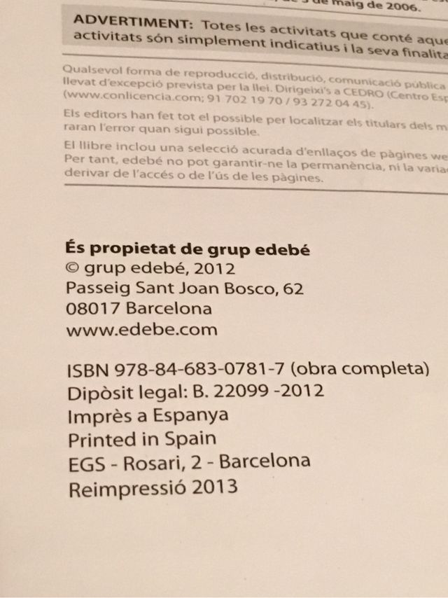 Libros de texto 3 de la ESO