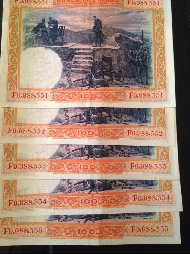 Bitllets de 100 pessetes