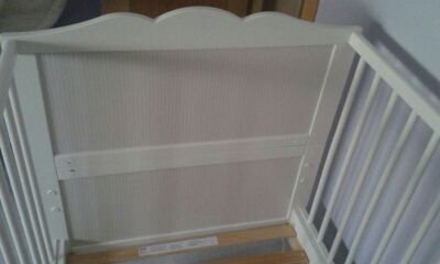 Cama cuna .. lacada en blanco