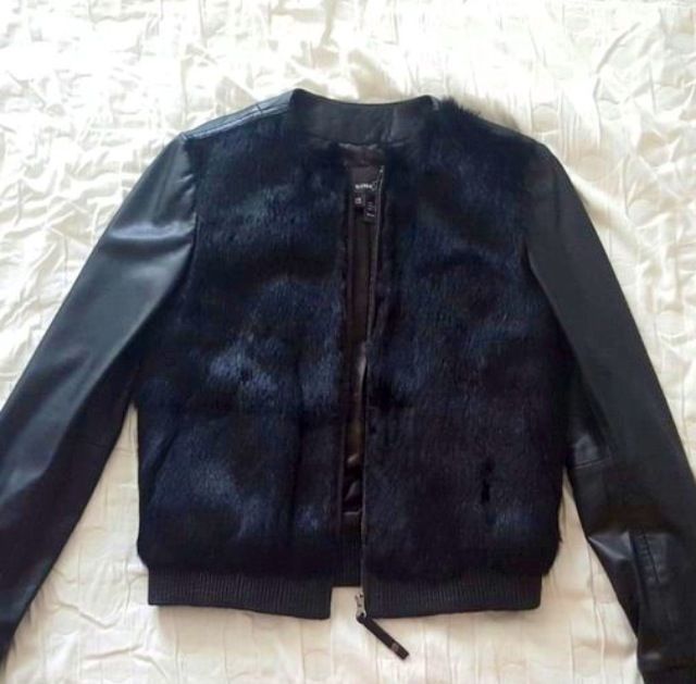 Chaqueta De Piel Y Pelo De Conejo Natural