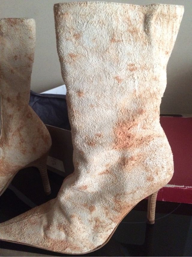 Zapatos - Botines de piel color mocca