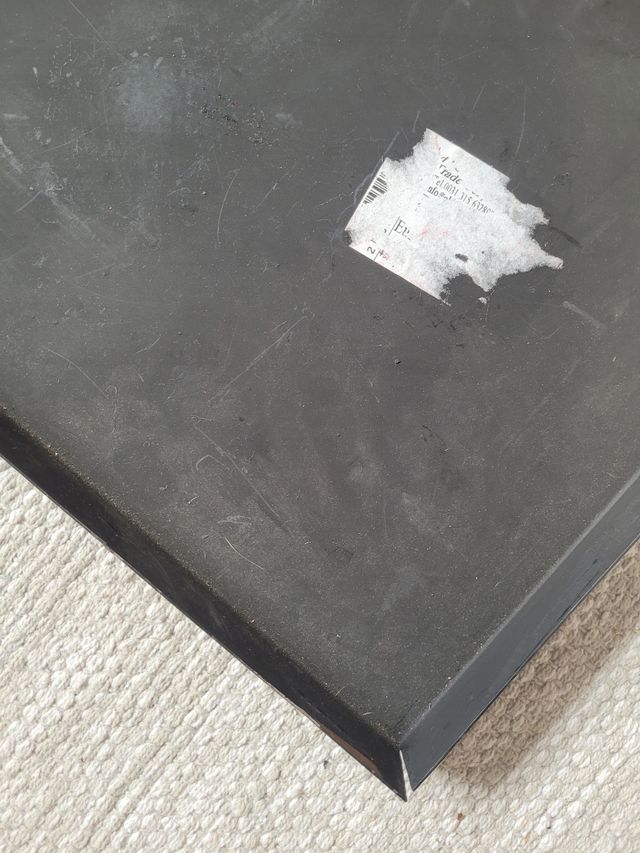 Bandeja de hierro cuadrada