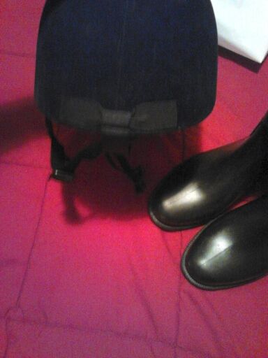 Botas de montar y casco equitacion