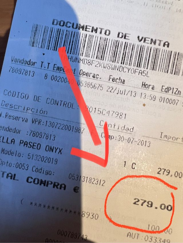 Silla paseo cybex onyx