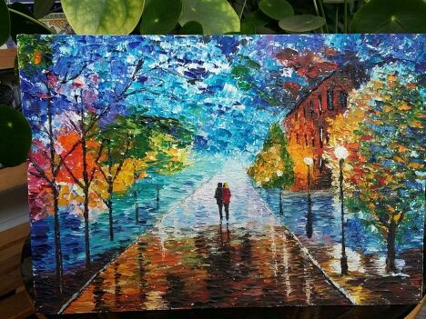 Cuadro óleo sobre tablilla