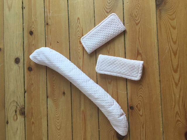 Funda piqué rosa colchoneta con saco