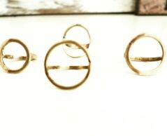 anillo de latón o alpaca circulo