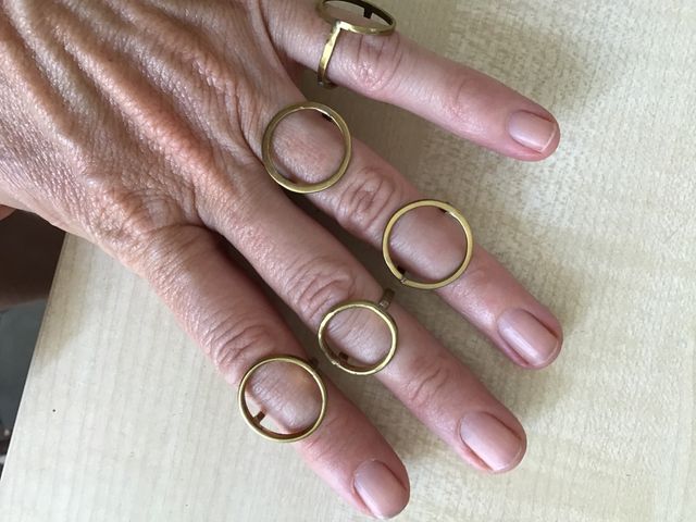 anillo de latón o alpaca circulo