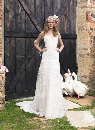 vestido de novia yolan cris de segunda mano en wallapop