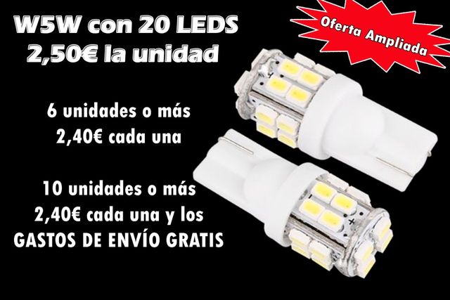 Bombillas led t10 w5w c5w luz blanca