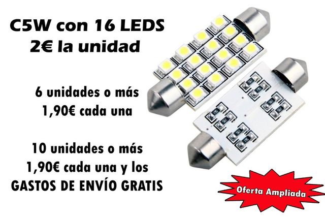Bombillas led t10 w5w c5w luz blanca