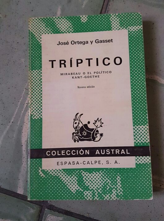 LIBRO TRIPTICO - JOSE ORTEGA Y GASSET