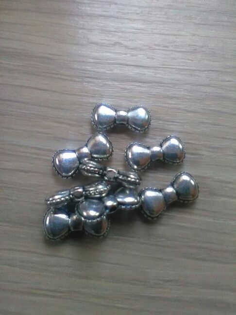 Conector lazo, plateado, charm, abalorios