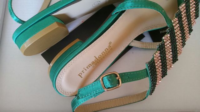 Sandalias Primmadona raso y cristales Swaroski