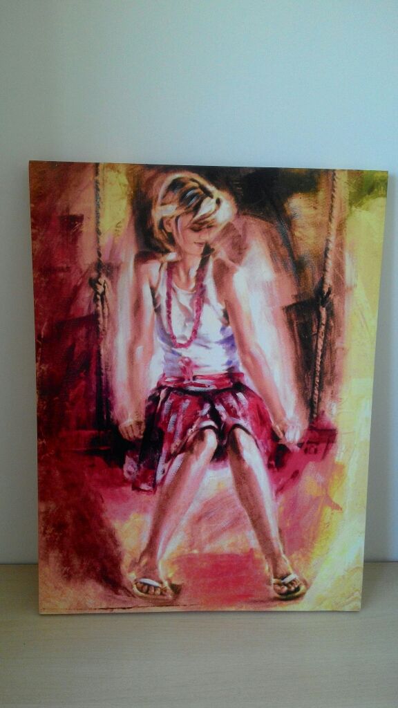 Cuadro chica sentada