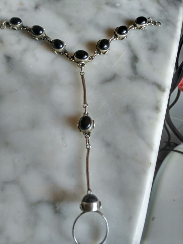 Pulsera autentica de ONIX con anillo
