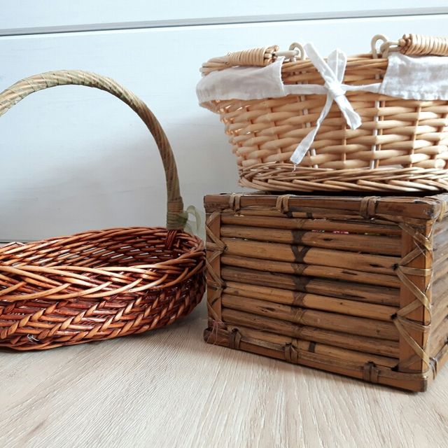 Cesta mimbre para regalos