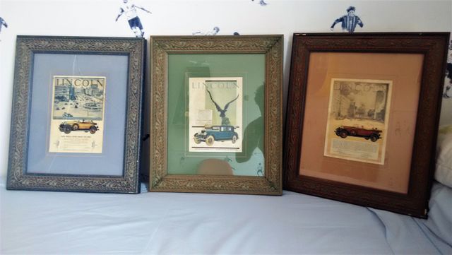 Lote Cuadros publicidad antigua Lincoln Ford