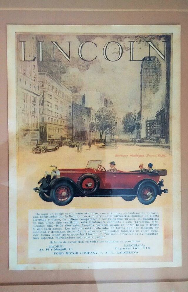 Lote Cuadros publicidad antigua Lincoln Ford
