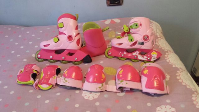 Patines el linea y protecciones