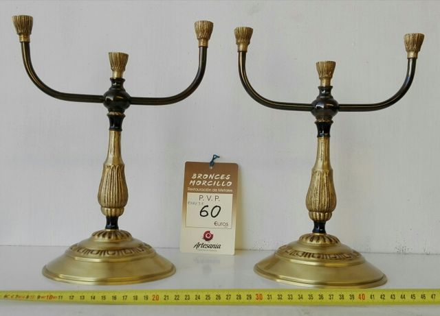 Candelabros de bronce