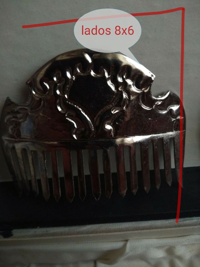 peineta y aderezo plata niña