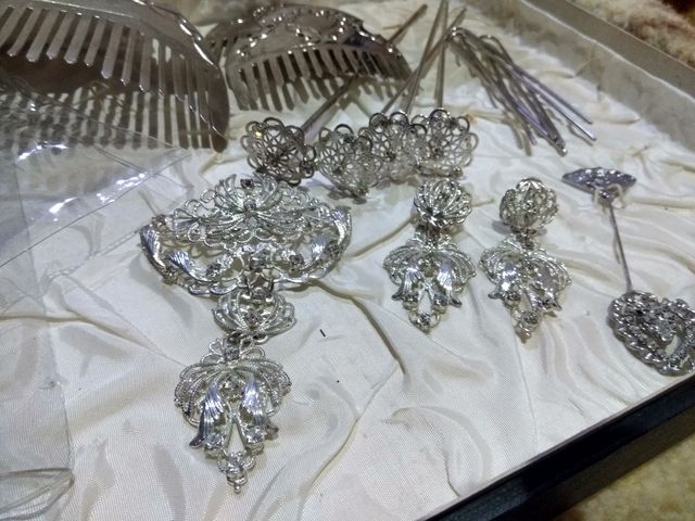 peineta y aderezo plata niña