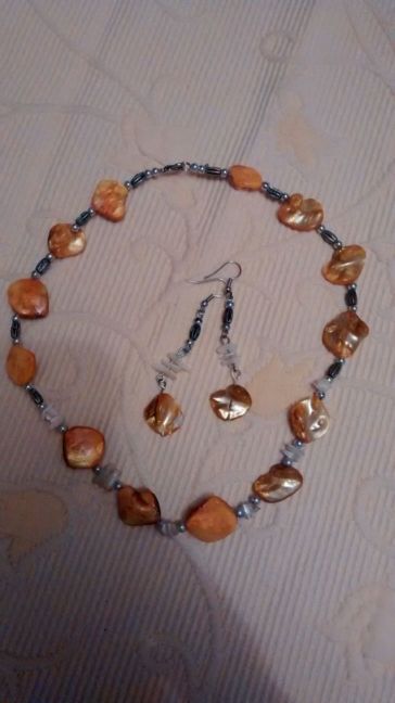 Gargantilla y pendientes mujer