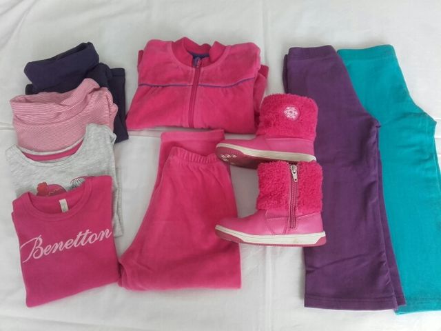 Lote ropa niña 2-3 años + botas T 25