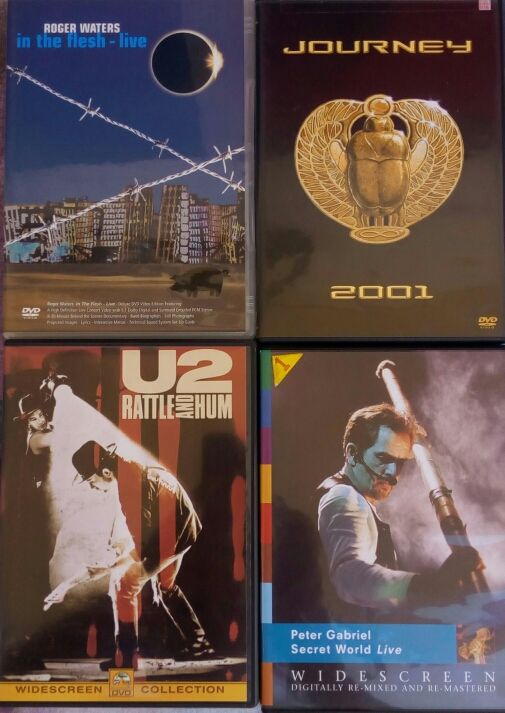 DVDs P.Gabriel / R.Waters / Journey (U2 vendido)