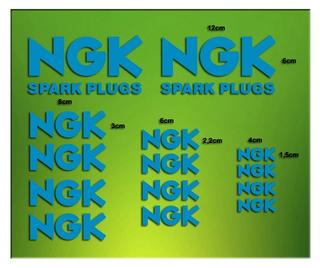 PEGATINAS NGK ELX02 a STICKERS AUFKLEBER AUTOCOLLANT ADESIVI RACING SPORT TUNNING MOTO BIKE