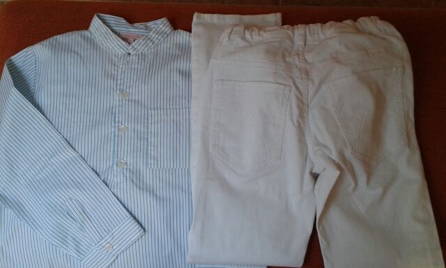 Lote pantalon Benetton y camisa Gocco. Talla 8
