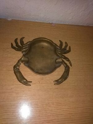 Cenicero cangrejo bronce