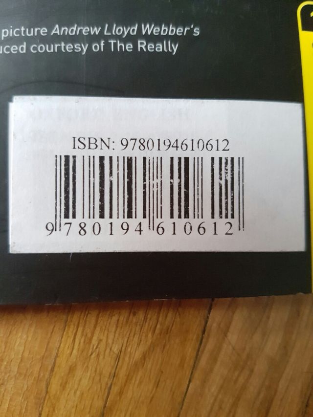 Libro lectura The phantom of the opera