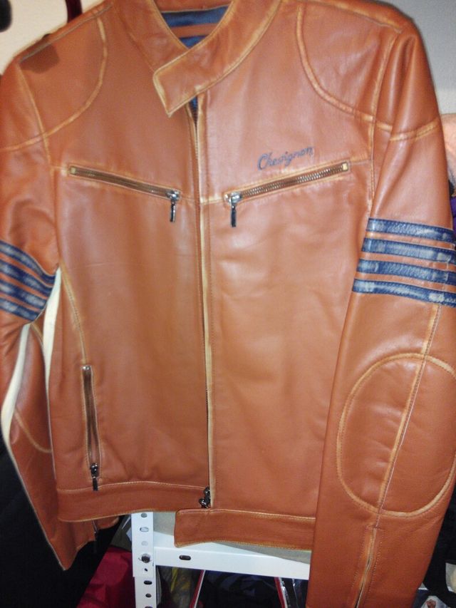 Chaqueta piel motera chevignon t-s
