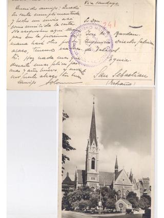 1938 CENSURA MILITAR S. SBASTIAN - ESTOCOLMO
