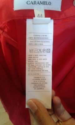 Falda por debajo de la rodilla roja Caramelo 44