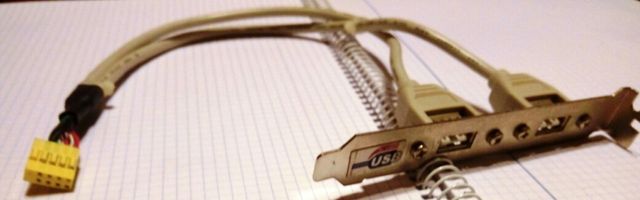 PLACA CONEXION 2 PUERTOS USB