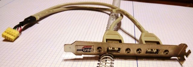 PLACA CONEXION 2 PUERTOS USB