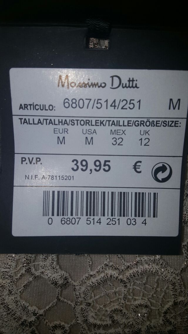 Top encaje nude nuevo massimo dutti