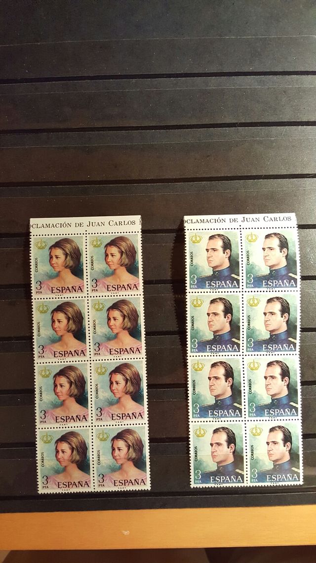 Sellos proclamacion Juan Carlos I 1975