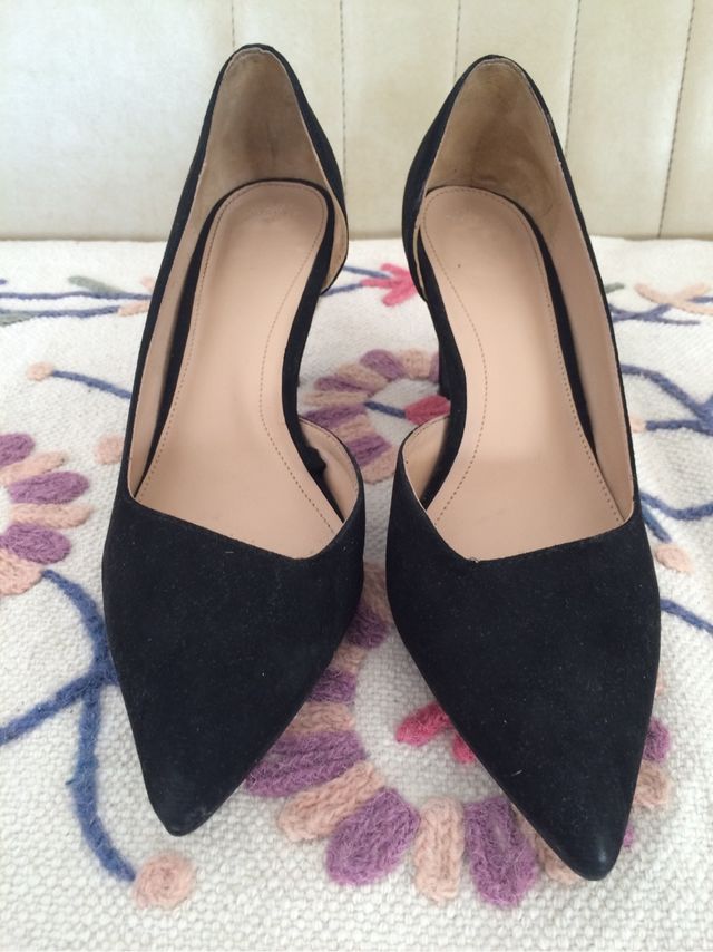 Tacones trafaluc trf zara de ante negro