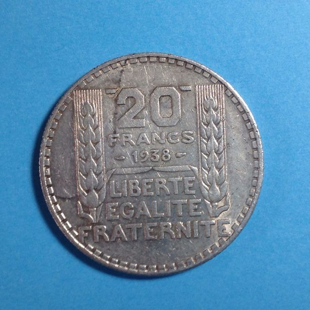 Francia 20  Francs 1933 Plata 900