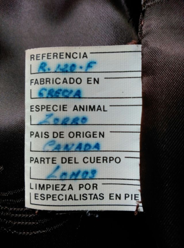 Abrigo piel zorro REBAJADO