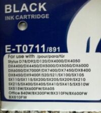 PACK DE 16 CARTUCHOS BLACK/NEGRO COMPATIBLES E-T07