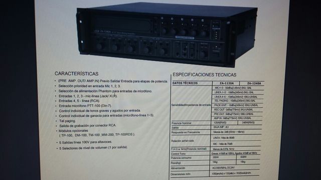 Amplificador etapa jdm za-1120a