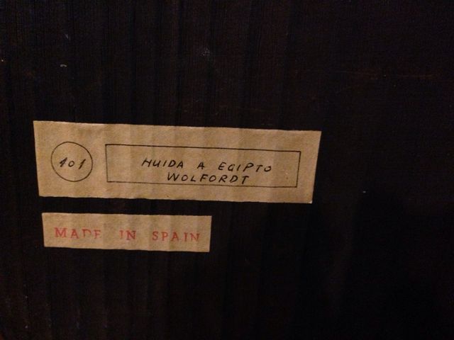 Cuadro reproducción tabla madera Huida Egipto